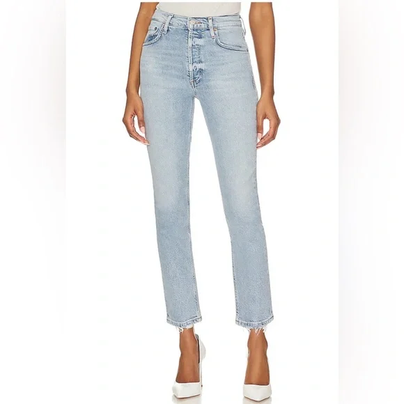 Riley High Rise Straight Crop in DynamicAGOLDE Size 26 Jeans X Recolve